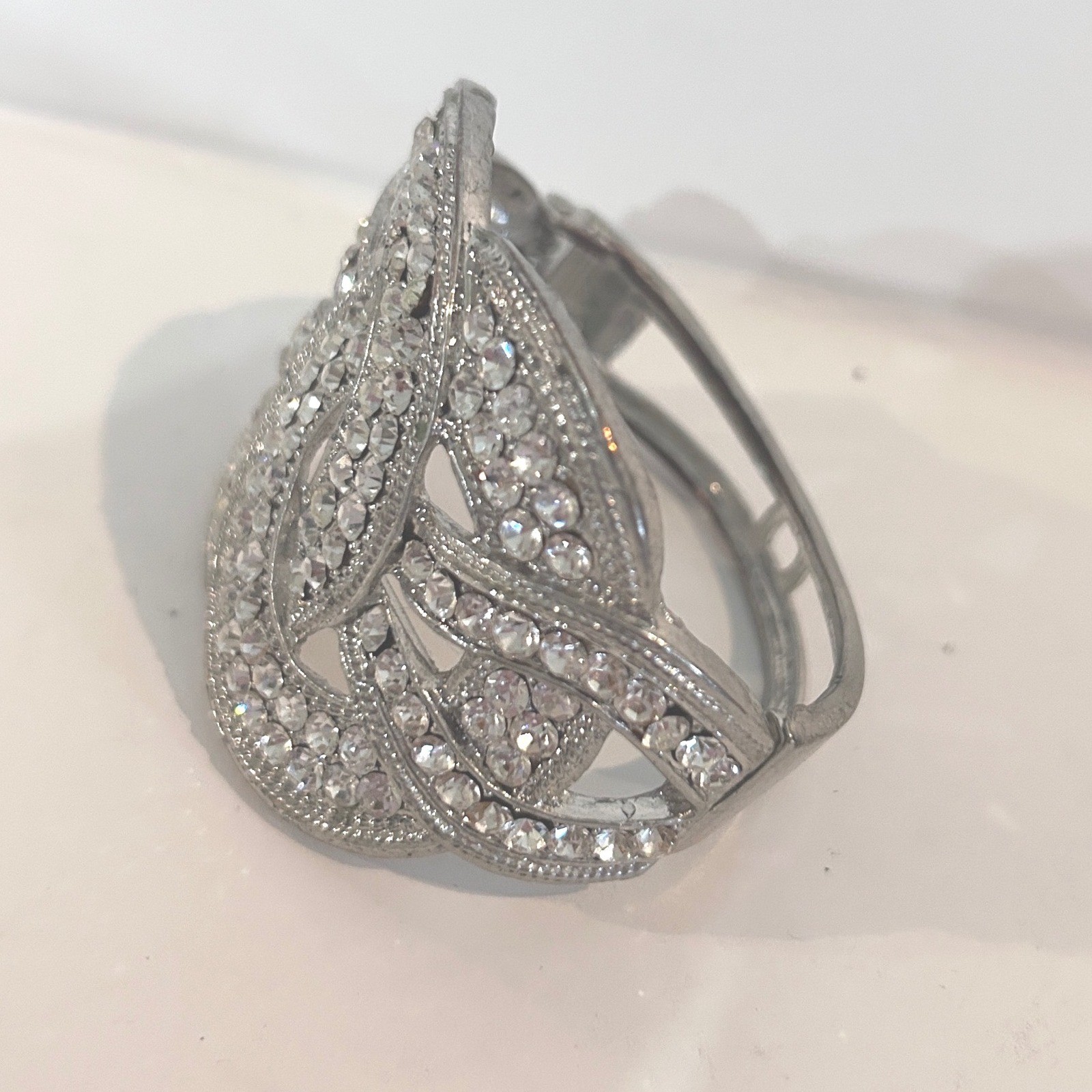 Sparkling Crystal Interlocking Circles Statement … - image 3