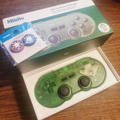 8BitDo SN30 Wireless Gamepad for Switch, Android, PC, Steam, Apple, Pi GREEN