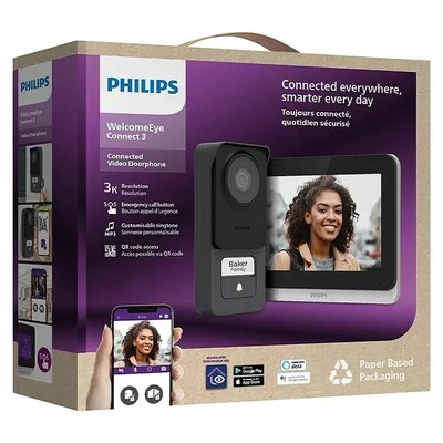 Philips WelcomeEye Connect 3 Video-Türsprechanlage Nachtlichtfunktion 531046