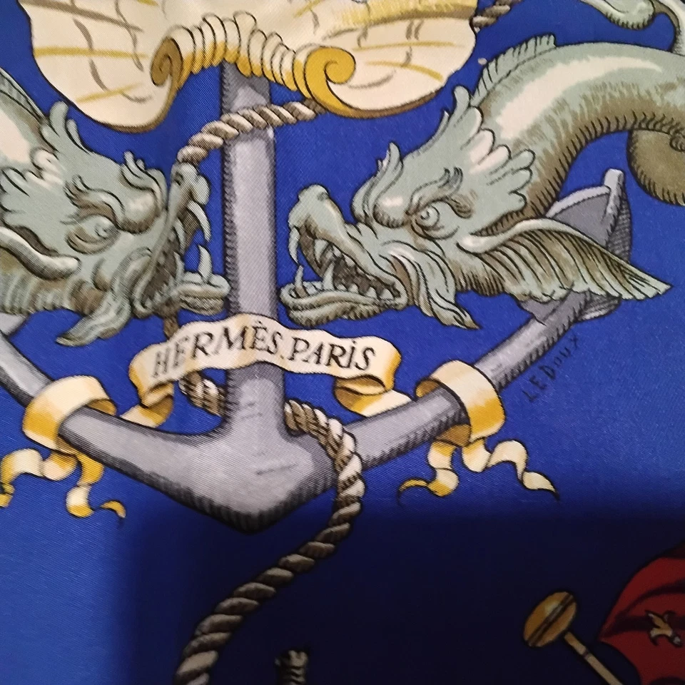 Pavois Hermès Carrè foulard hermes  100% Seta Qualche Difetto Ancora Bello Scarf - Imagen 4 de 4