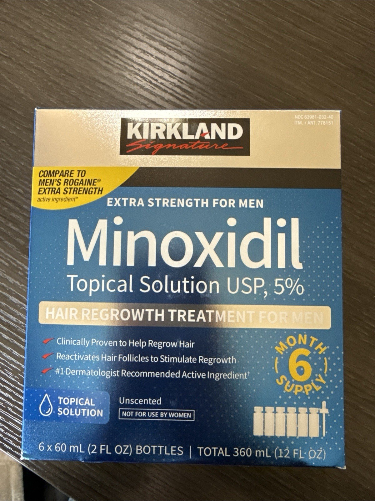 Kirkland Minoxidil 5% Extra Strength Men 6 Month Supply Hair Regrowth EXP 12/27