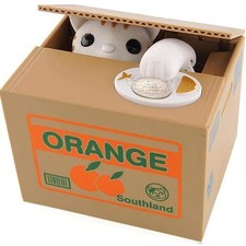 Piggy Bank Cat Stealing Money Coin Box, Electronic Cute Money Saving Coins Ca