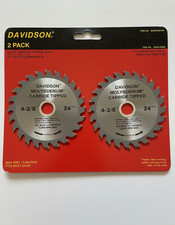 4-3/8" x 24 Tooth Carbide Tipped wood Saw Blade - New 2 pack