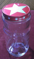 Vintage Maxwell House Instant Coffee, 20.40 cm high, Glass Jar Star Tin Lid
