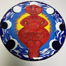 REM Percussion Arts 10&rdquo; Frame Drum Signed Salerno Goddess Sun Moon Phase EUC