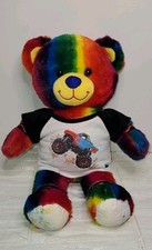 Build A Bear Crayola Collab Bear Rainbow Color Striped BAB Great condition