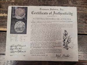 Treasure Salvors 8 Reale Coin 24g w/ Certificate