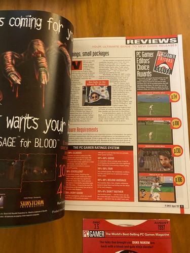PC Gamer Magazine August 1997 Vol 4 No 8 Computer Games CD-Rom Disc Lara Croft - Picture 5 of 9