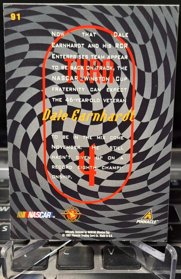 1997 Pinnacle - Turn 4 Dale Jarrett #89 Artist Proof - Image 2 of 2