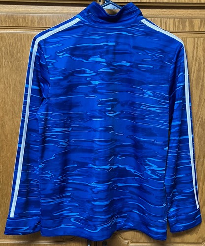 Adidas Regular Fit Woman's Blue & White Used Light Jacket Large 14/16 - Picture 2 of 8