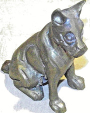 Vintage Solid Brass Dog Boxer Figurine