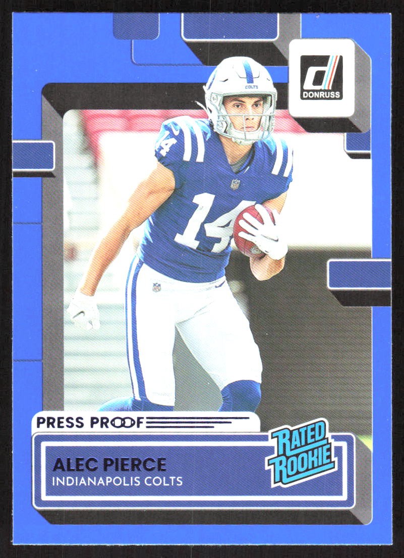 7478H 2022 Donruss #321 Alec Pierce Blue Press Proof