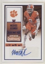 2016 Panini Contenders Draft Picks Blue Foil mackensie alexander #312 Auto 00q0