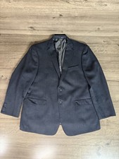 Calvin Klein Men  s 100 Wool 2 Button Fashion Blazer Gray 46R