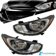 Leftright Halogen Headlights Headlamps For Hyundai Accent Sedan 2012 2013 2014