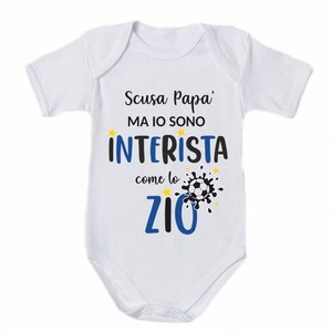 Body tutina bambino scusa papà ma io sono INTERISTA come lo ZIO N185