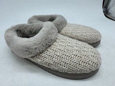 Dearfoams Slip On Women's Oatmeal Heather Memory Foam Slipper - X-Large 11-12 