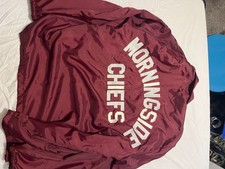 Vintage Holloway Coach Jacket Mens Large Maroon Morningside Chiefs USA Made Flan
