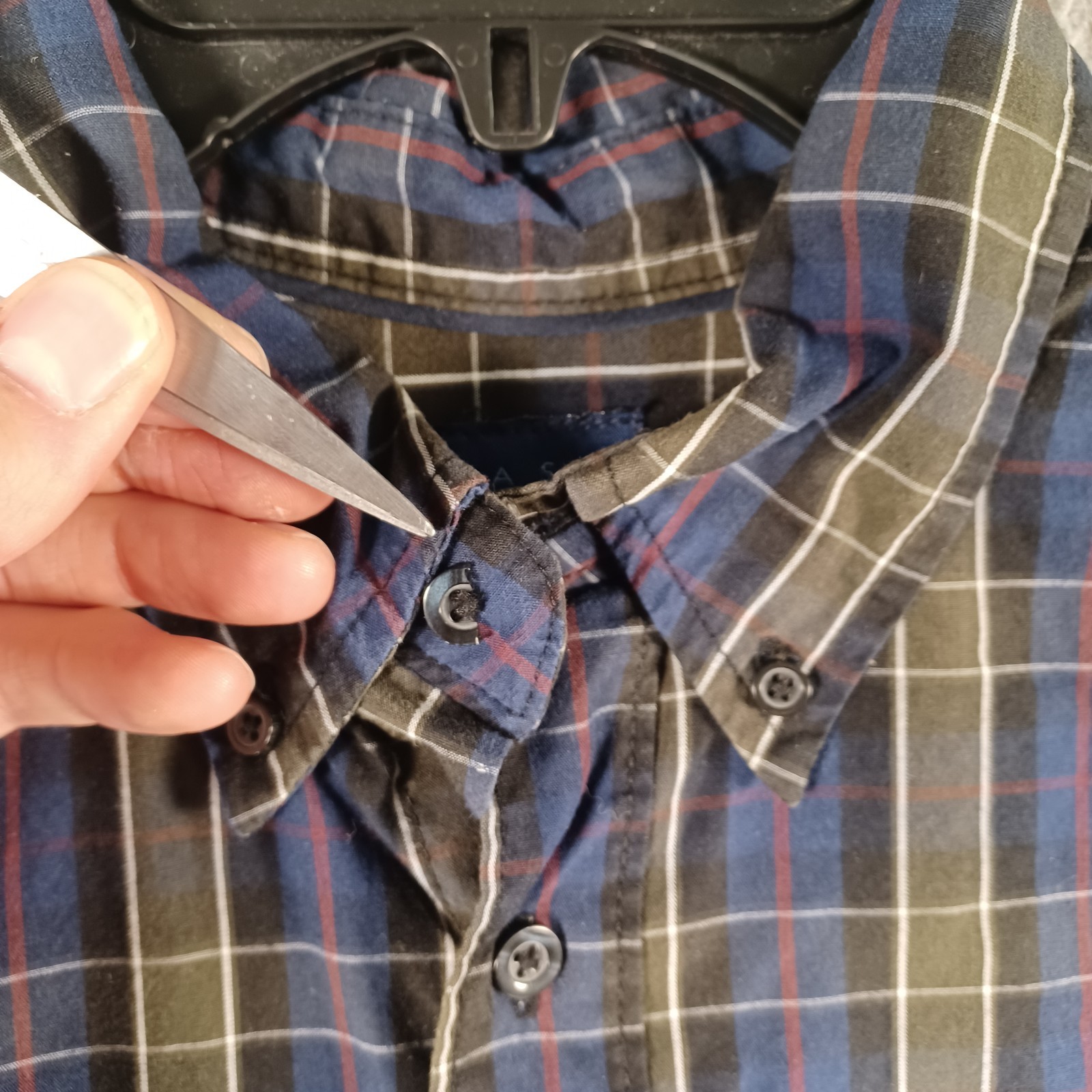 Basic Editions Mens Button-Down Plaid Multicolor … - image 2