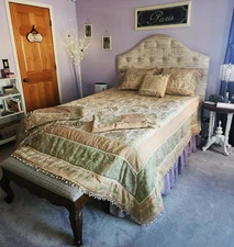 JCP HOME Queen Comforter Set w/ Pillow Shams, Accent Pillow, Bed Skirt & Drapes