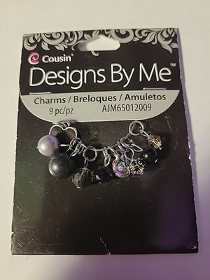 9pc. Cousin° Design By Me Assorted Black, Greys and Silver Charms AJM65012009