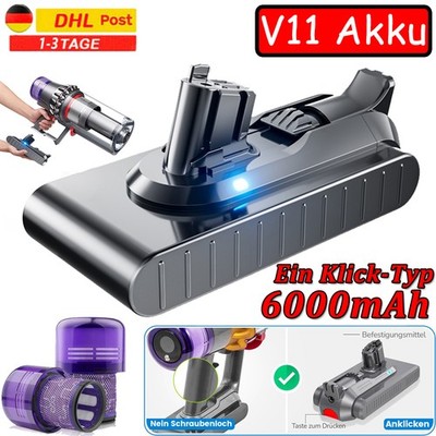 25.2V 6000mAh Akku Für Dyson V11 Absolute Click In SV15 Complete Mit Filters DE
