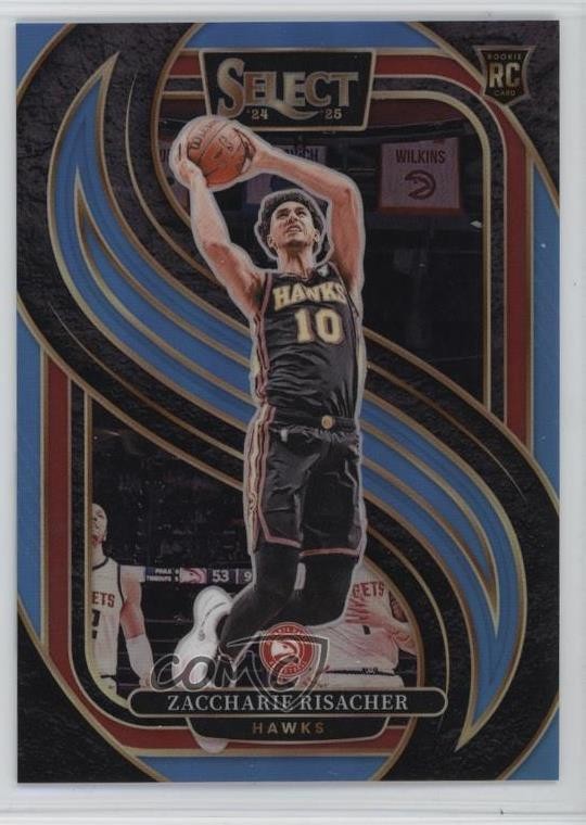 2024 Panini Select Premier Level Light Blue Prizm 140/299 Zaccharie Risacher ne1
