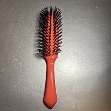 Vtg Pro 398 Nylon Bristle Hairbrush Preowned Red Handle Brush