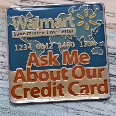Walmart Associate Employee Pin - Ask Me About Our Credit Card Spark Logo