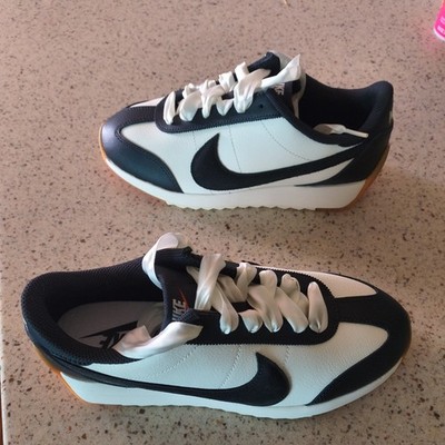 White and Black Women's Size 8 Nike Cortez Leather