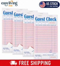 4 Pack Pink Guest Checks Books for Servers, Server Note Pads, Waiter Checkbo...