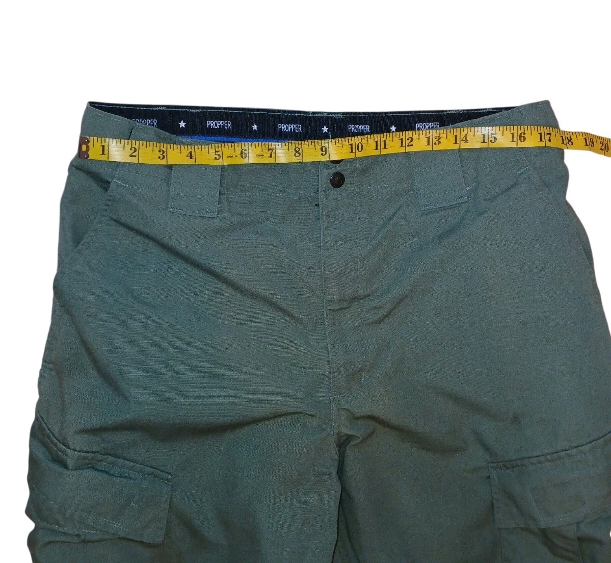 Propper Pants Mens 36X34 Green Cargo Tactical Ripstop  Waist Polyester Blend