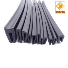 Black Rubber U Channel Edging Trim Seal Door Window Edge Protector Strip U-shape