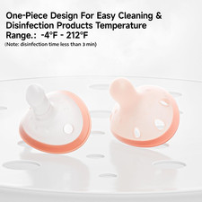 2-Pack Newborn Pacifiers Clip Case 0-6 Months Breastfeeding Pacifier Non-Touch