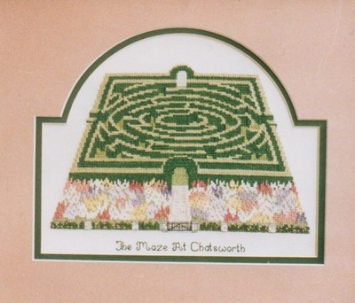 Chatsworth Haus Labyrinth Kreuzstich-Set 14 Stück Aida kostenloser Versand