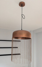 Large Statement Metal Copper Colour Ceiling Pendant Lamp Light Hanging Chains