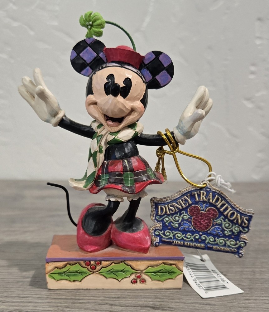 Jim Mini Mouse Disney Traditions Jim Shore Merry Minnie Mouse Christmas Figurine ...