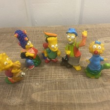 Simpsons Burger King Kids Club Toys Lot Bart Lisa Maggie Marge Homer