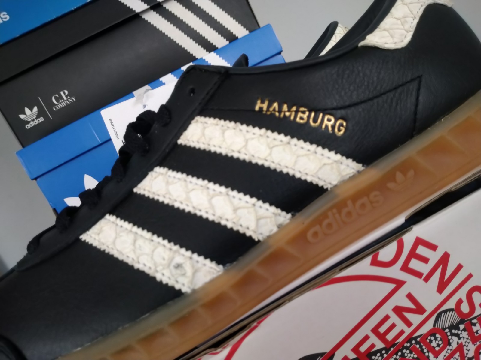 Adidas Originals Hamburg Fish Market Black Leather Size 8.5 UK BNIBWT image 2