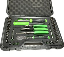 Snap-on GREEN 3/8" dr 33pc METRIC & SAE General Service Foam Set 233FSMBFG