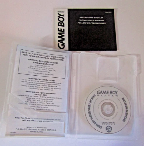 Nintendo Gamecube Gameboy Player Start-up Disc With Manual TESTED No Player