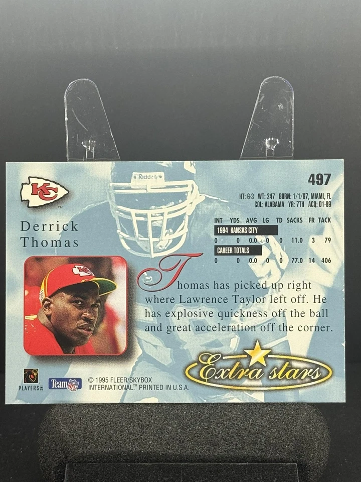Derrick Thomas 1995 Fleer Ultra Football Extra Stars #497 Chiefs - Image 2 of 2