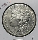 1896-S MORGAN SILVER DOLLAR , AU DETAILS