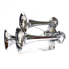 El Jefe 3 Trumpet Stacked Train Horn with Valve trigger horns TRGH168   