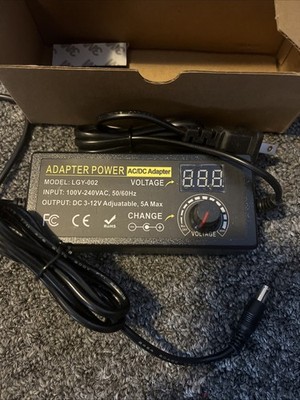 72W Power Supply Adjustable DC 3V ~ 24V Variable Universal Switching ACDC Adapt