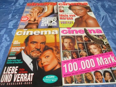 4 Stück  Cinema  von  1991 , Film - Nostalgie , Kult , ohne  Karten  ! , # D