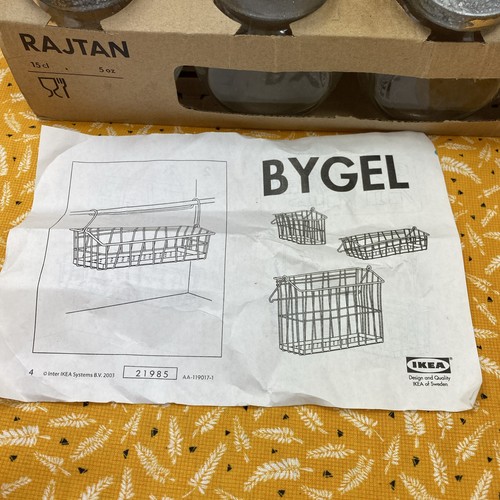 4 IKEA BYGEL Metal Storage Spice Racks 5 Jars - Picture 6 of 13