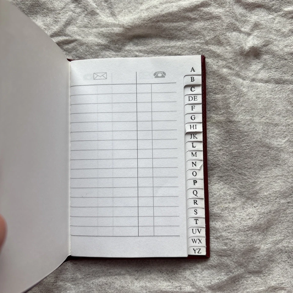 Rubrica Agenda in Pelle Rosso Scuro e Argento IDEA REGALO 🎁🎁 - Immagine 3 di 4