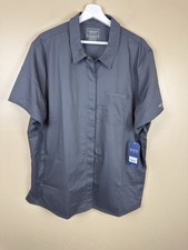 Cherokee Round Neck Scrubs for Women Workwear Revolution WW669 Gray Size 3XL NWT