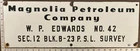 New ListingVintage Porcelain Oil Well Sign - Magnolia Petroleum Co WP Edwards No 42
